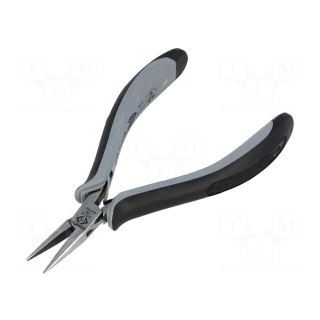 Pliers | straight,half-rounded nose | ESD | 130mm