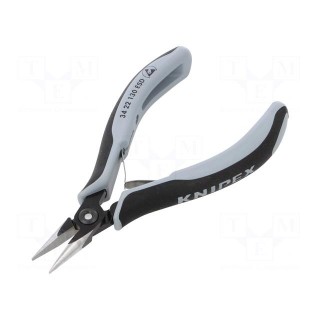 Pliers | half-rounded nose | ESD | 130mm | Conform to: DIN/ISO 9655