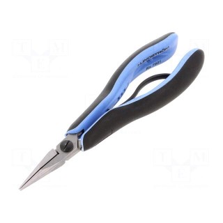 Pliers | half-rounded nose,elongated | ESD | B: 32mm | C: 9mm | D: 6mm