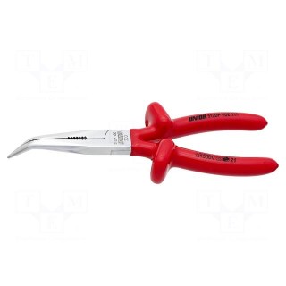 Pliers | insulated,curved,half-rounded nose | 200mm | 512/1VDEDP
