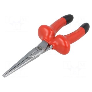 Pliers | insulated,half-rounded nose,universal | 200mm