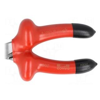 Pliers | insulated,half-rounded nose,universal | 200mm