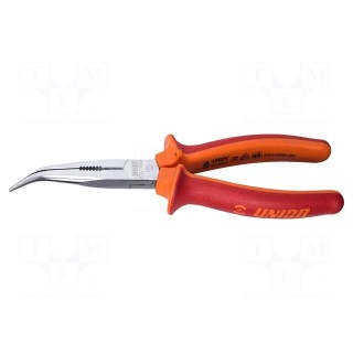 Pliers | side,cutting,curved,half-rounded nose | 200mm