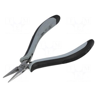 Pliers | straight,half-rounded nose,smooth gripping surfaces