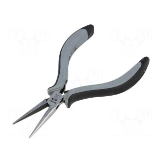 Pliers | straight,half-rounded nose | ESD | Blade length: 40mm