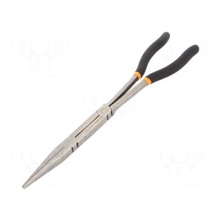 Pliers | straight,half-rounded nose,elongated | 342mm