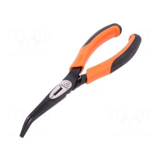 Pliers | curved,half-rounded nose,universal,elongated | 200mm