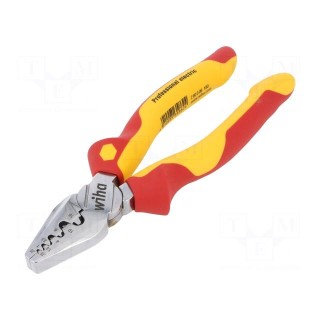 Pliers | insulated,crimping | steel | 180mm | 1kVAC | blister