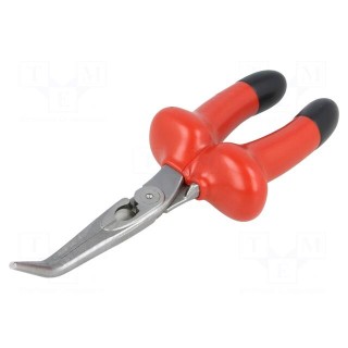 Pliers | insulated,curved,elongated | alloy steel | 200mm | 1kVAC