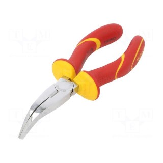 Pliers | insulated,curved,flat | 160mm