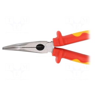 Pliers | insulated,curved,half-rounded nose | 200mm