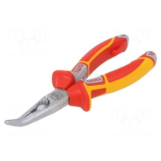 Pliers | insulated,curved,telephone | 170mm | Cut: with side face