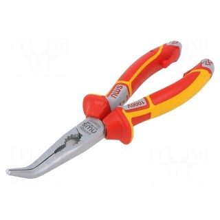 Pliers | insulated,curved,telephone | 205mm | Cut: with side face