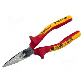 Pliers | insulated,flat | for voltage works | 160mm | 1kVAC