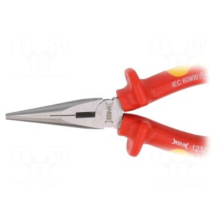 Pliers | insulated,half-rounded nose | 160mm