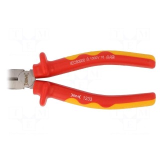 Pliers | insulated,half-rounded nose | 200mm