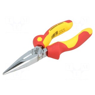 Pliers | insulated,half-rounded nose | steel | 160mm | 1kVAC | blister