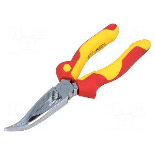 Pliers | insulated,half-rounded nose,universal | steel | 200mm