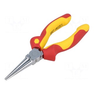 Pliers | insulated,half-rounded nose | for voltage works | steel