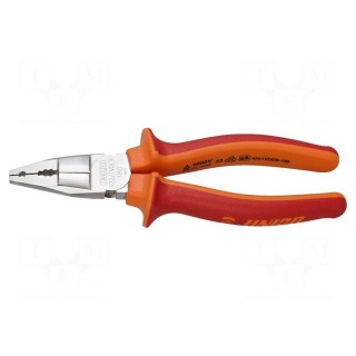 Pliers | insulated,universal | carbon steel | 180mm | 420/1VDEBI