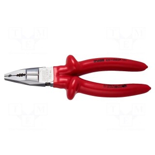 Pliers | insulated,universal | carbon steel | 180mm | 420/1VDEDP