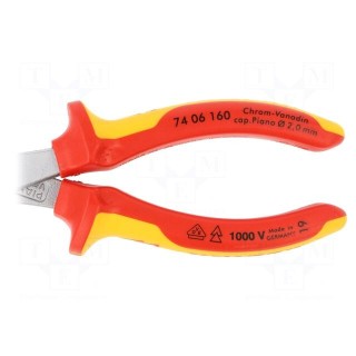 Pliers | insulated,side,cutting | steel | 160mm | 1kVAC
