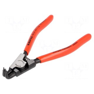 Pliers | for circlip,curved | external | 10÷25mm | Pliers len: 125mm