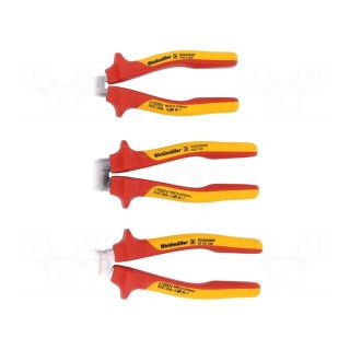 Kit: pliers | insulated | 1kVAC | Blade: about 60 HRC | 3pcs.