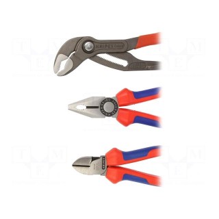 Kit: pliers | Pcs: 3 | cutting,universal,Cobra adjustable grip