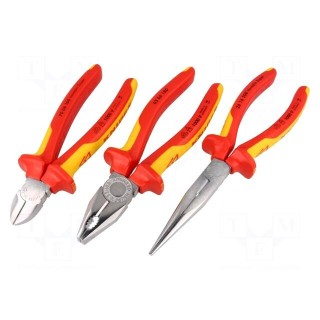 Kit: pliers | Pcs: 3 | insulated | 1kVAC | Package: cardboard packaging