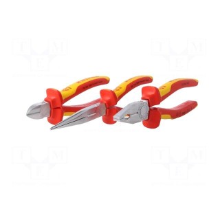 Kit: pliers | Pcs: 3 | insulated | 1kVAC | Package: cardboard packaging