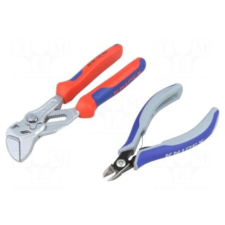 Kit: pliers | Pcs: 2 | cutting,adjustable | Package: bag
