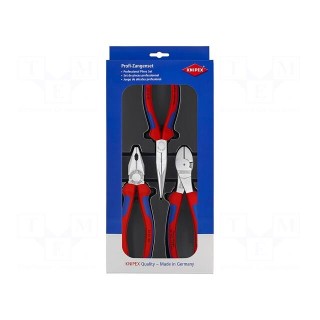 Kit: pliers | side,half-rounded nose,universal | 3pcs.