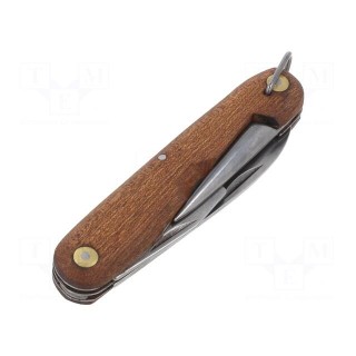 Knife | for electricians | 172mm | Handle material: wood | folding