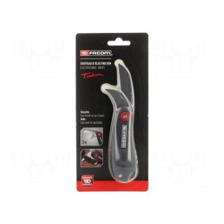 Knife | for electricians | semicircular | 169mm | 2 blades