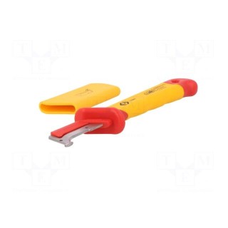 Knife | for electricians | hook shaped | 185mm | insulated | 1kVAC