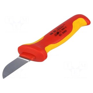 Knife | for electricians | straight | for cables | Tool length: 185mm