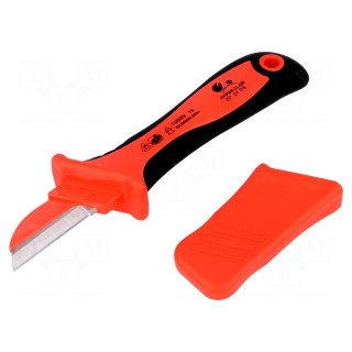 Knife | for electricians | straight | Tool length: 195mm | 1kVAC