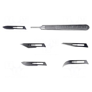 Scalpel holder | Kit: 5x blade