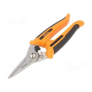 Scissors | straight | universal | 185mm | serrated  blade