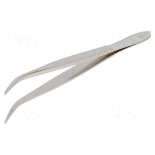 Tweezers | Tweezers len: 120mm | Blades: elongated,curved