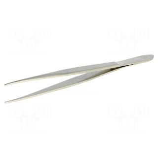 Tweezers | 120mm | Blades: elongated | Blade tip shape: rounded