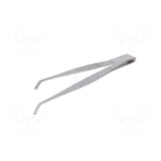 Tweezers | Tweezers len: 125mm | Blades: curved | Tipwidth: 2.3mm