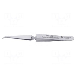 Tweezers | 125mm | Blades: curved | Blade tip shape: sharp | universal