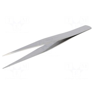 Tweezers | 125mm | Blades: narrowed | Blade tip shape: rounded
