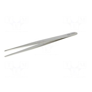 Tweezers | 140mm | Blades: elongated | Blade tip shape: rounded