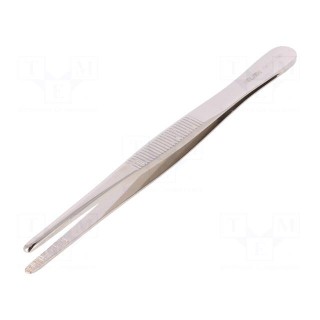 Tweezers | 145mm | Blades: straight | Blade tip shape: rounded