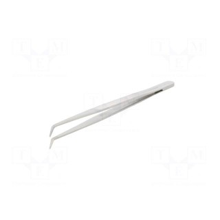 Tweezers | 150mm | Blades: curved | Blade tip shape: flat