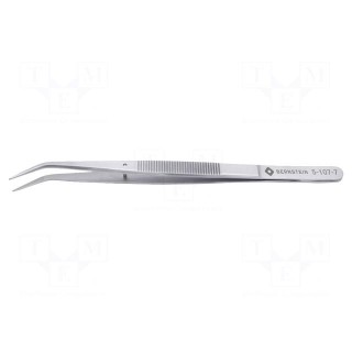 Tweezers | 150mm | Blades: curved | Blade tip shape: flat,rounded