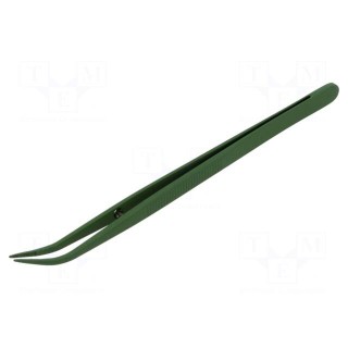 Tweezers | 150mm | Blades: curved | Blade tip shape: rounded